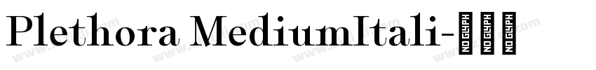 Plethora MediumItali字体转换